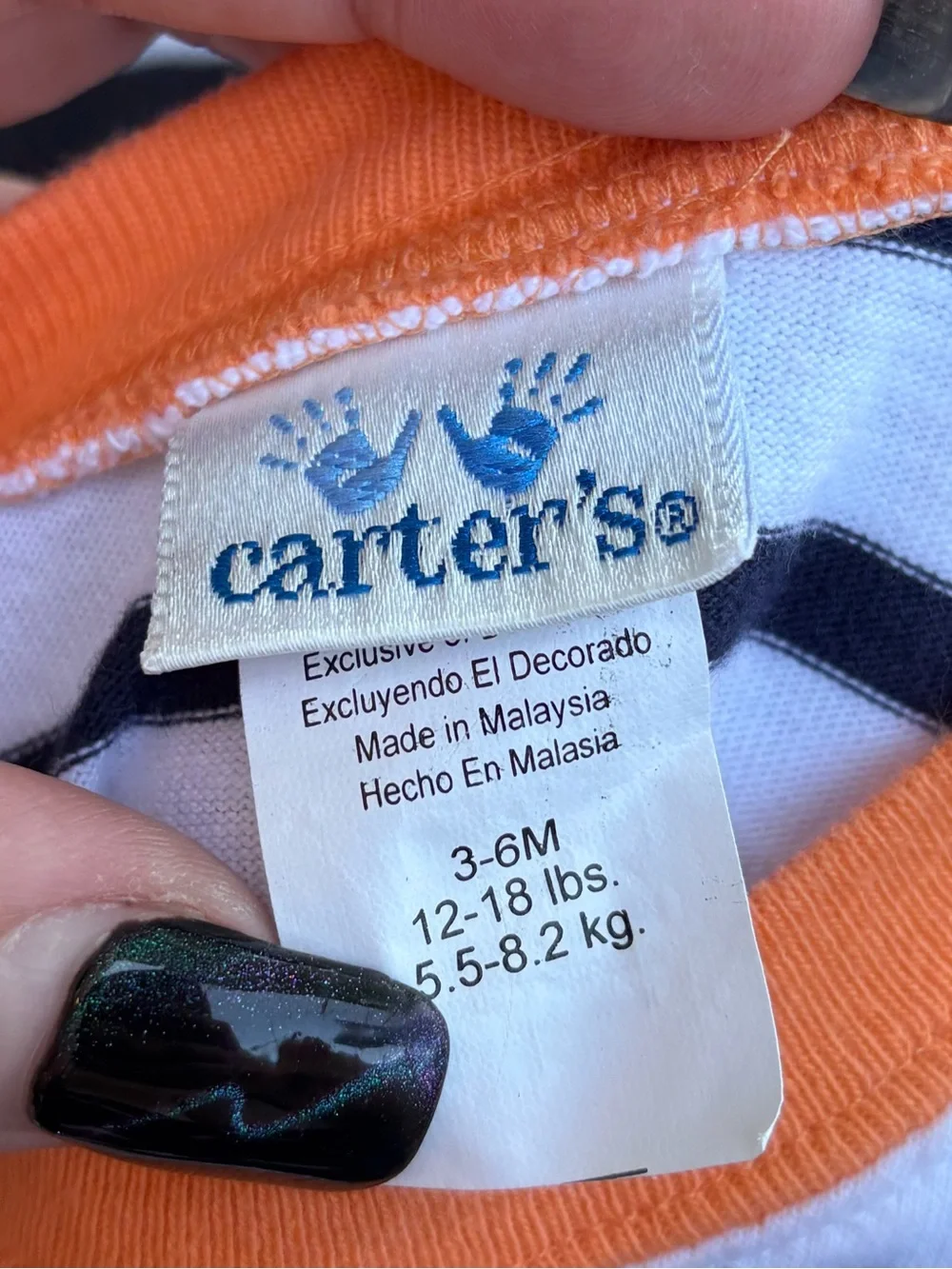 VTG Y2K CARTERS SAILBOAT STRIPED NAUTICAL BABY ONE PIECE OUTFIT SIZE 3/6 MONTHS